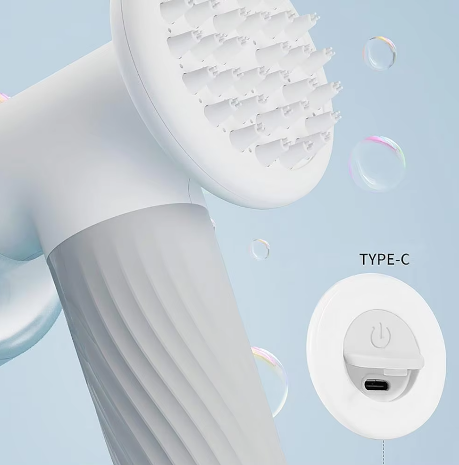 Elektrische Hundebürste mit Massagefunktion – Sanfte Fellpflege und Tiefenreinigung mit USB-aufladung