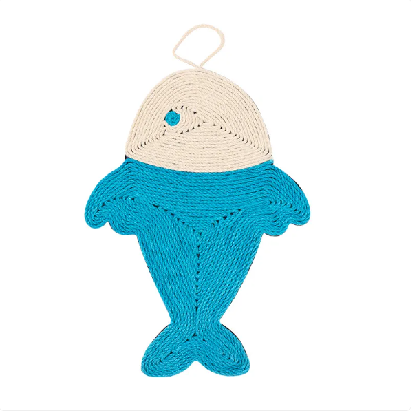 Katzenkratzmatte Im Fisch-Design – Sisal-Spielzeug für Katzen zur Krallenpflege