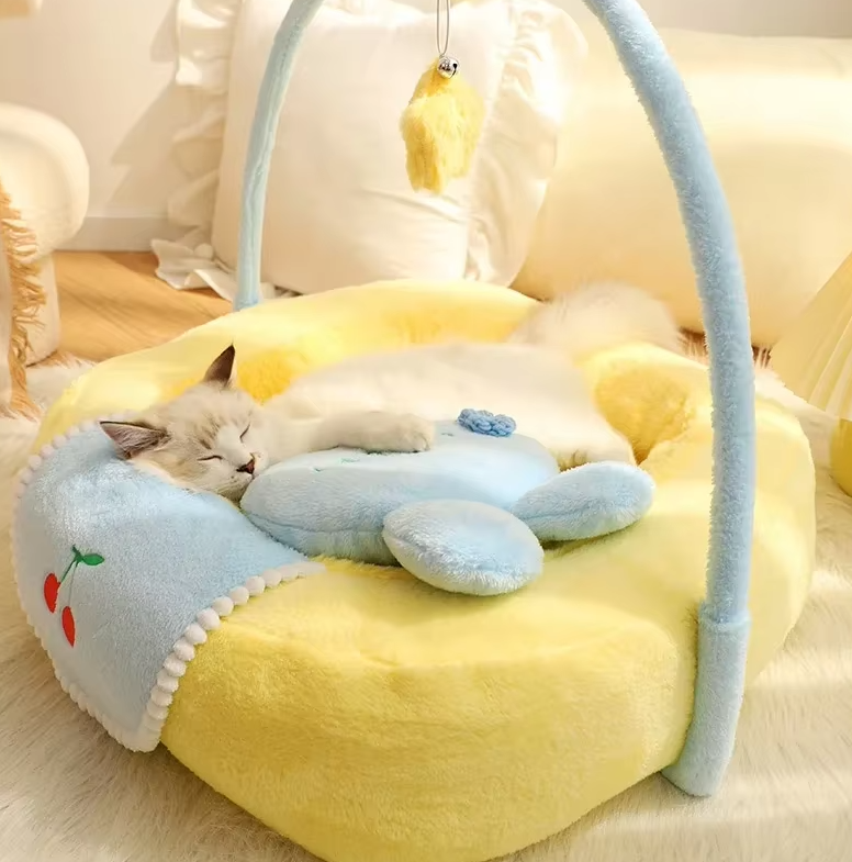 Kuscheliges Entenbett für Katzen – Weiches Haustierbett für Entspannung und Komfort