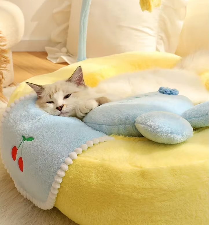 Kuscheliges Entenbett für Katzen – Weiches Haustierbett für Entspannung und Komfort
