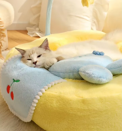 Kuscheliges Entenbett für Katzen – Weiches Haustierbett für Entspannung und Komfort
