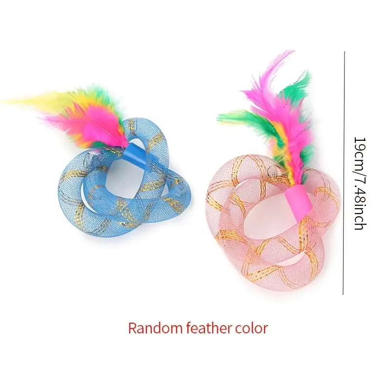 Katzenspielzeug-Set – Federbälle Mit Mesh-ringen