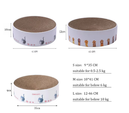 Katzenschleife Aus Karton mit Kaktusdesign – Kratzbrett im Modernen Stil