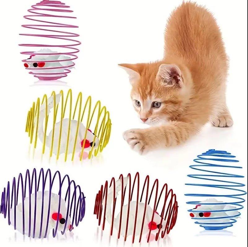 Mäuse In Spiralkäfig – Beutespiel Für Katzen