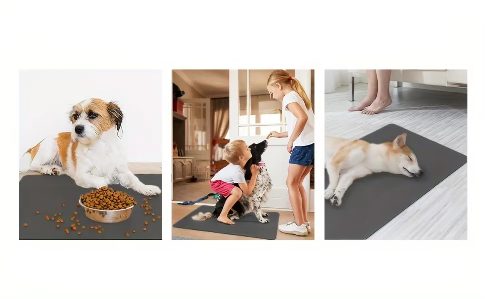 Silikon-futtermatte Für Haustiere – Wasserdichte, Rutschfeste Fressunterlage Für Hunde  Katzen