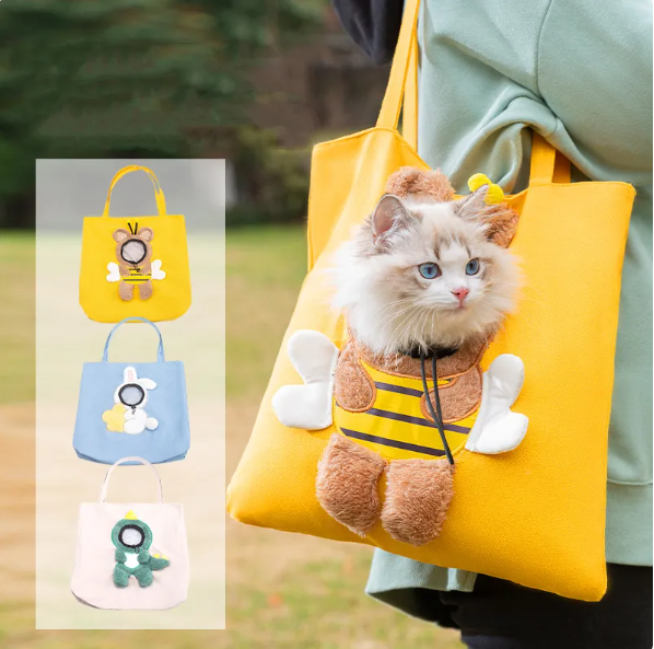 Katzen-Tragetasche im Tierkostüm-Design – Bequeme Tasche für Haustiere in lustigen Motiven