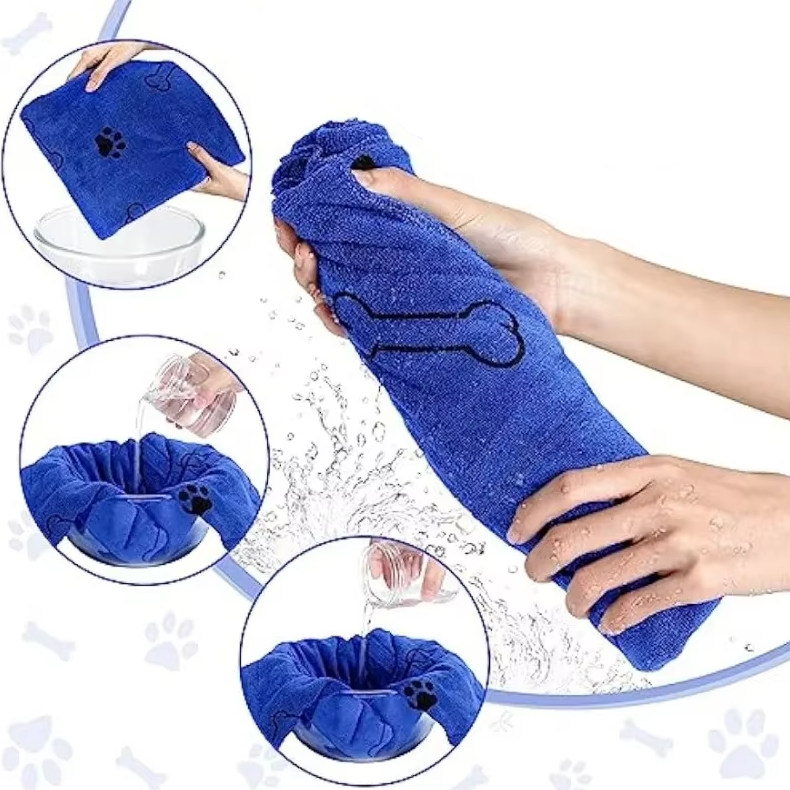 Superabsorbierendes Hundehandtuch – Weiches  Schnell Trocknendes Mikrofaser-Handtuch Für Hunde  Katzen