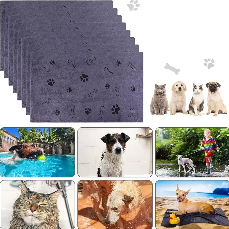 Superabsorbierendes Hundehandtuch – Weiches  Schnell Trocknendes Mikrofaser-Handtuch Für Hunde  Katzen
