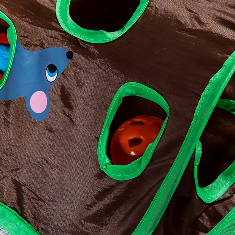 Katzenspielmatte Mit Versteckspiel – Interaktive Jagd-  Beschäftigungsmatte