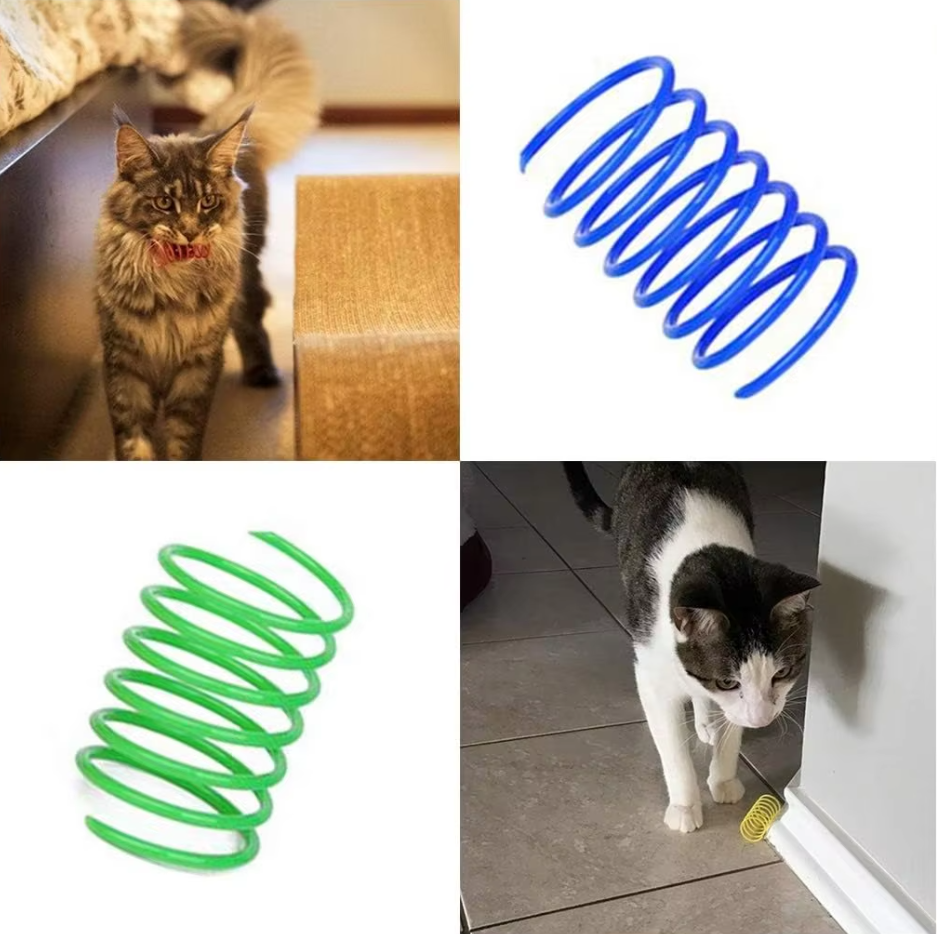 Bunte Spiralfedern – Interaktiver Katzenspaß