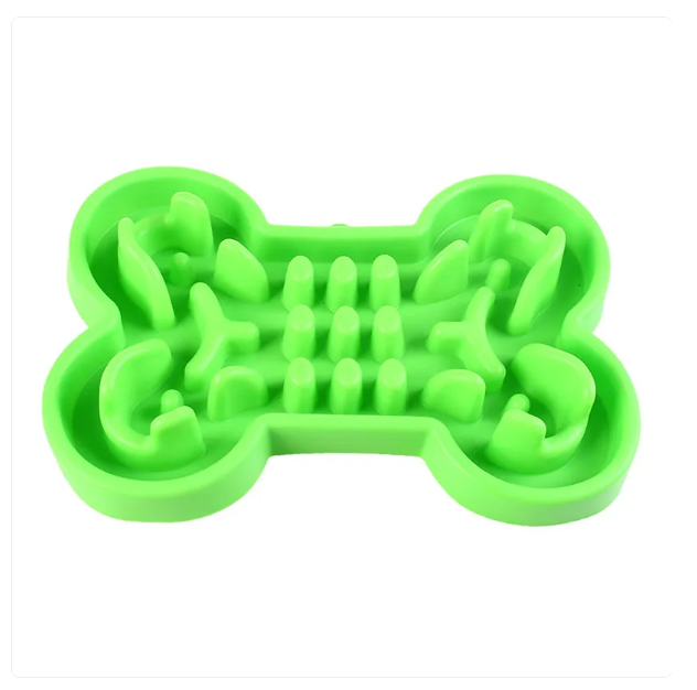 Slow Feed Futternapf für Hunde – Anti-Schling Napf Im Knochen Design