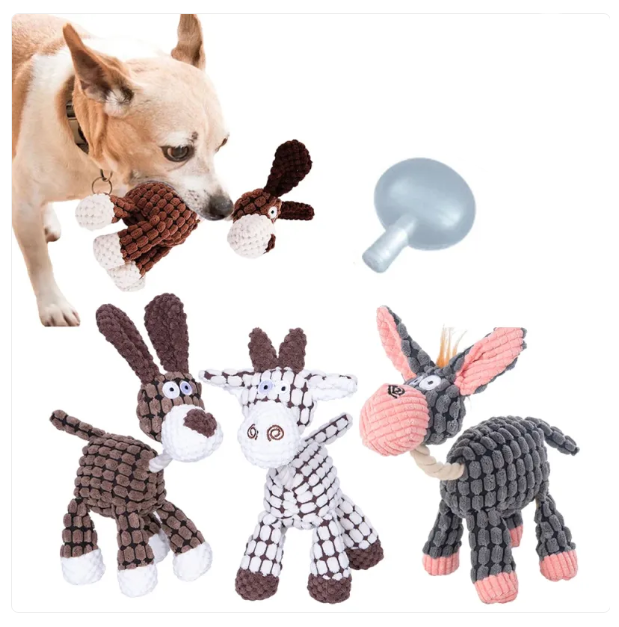 Kauspielzeug für Hunde – Lustiges Stofftier Mit Seil für Spiel und Spaß