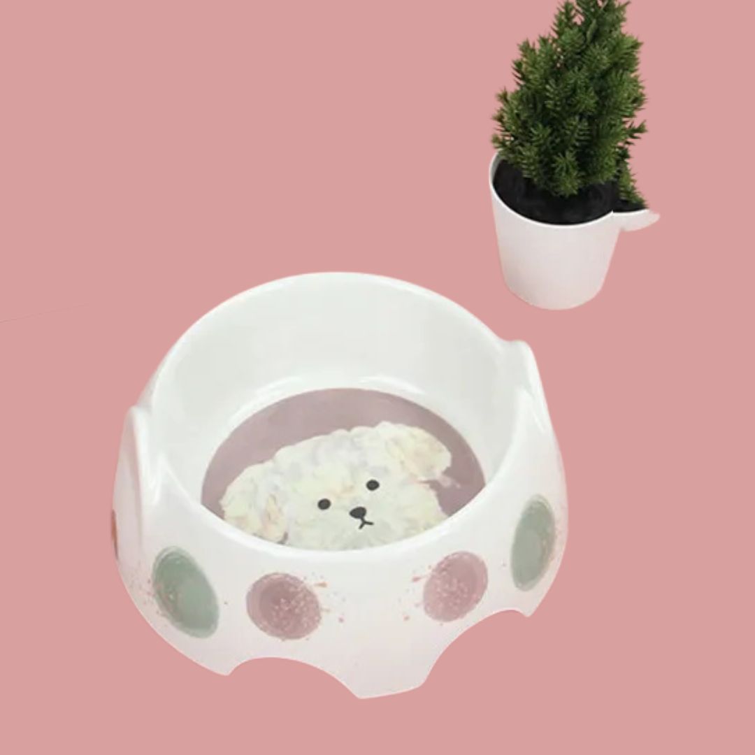 Hundeschüssel Keramik mit Hundebild – Futter- und Wasserschale für Hunde