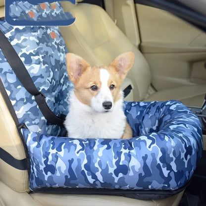 Hundesitz im Auto – Sicherheits-Sitz für Hunde mit Riemen und Weichem Polster