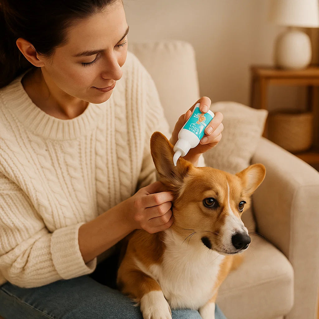 Natürliches Ohren Reinigungsmittel für Hunde
