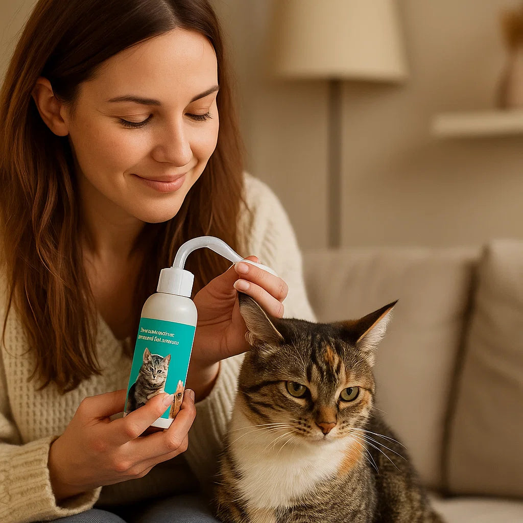 Natürliches Ohren Reinigungsmittel für Katzen