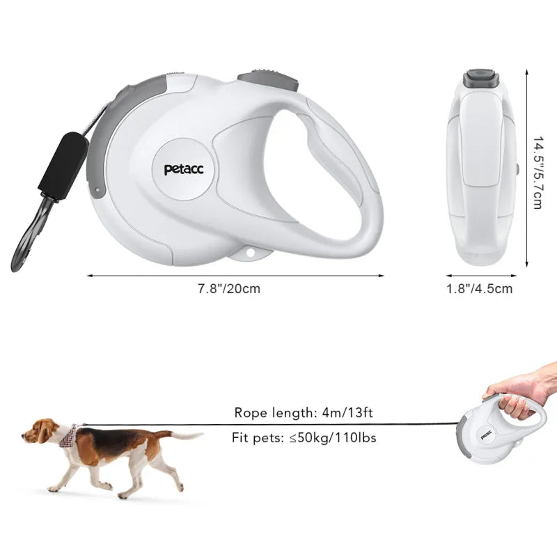 Automatischer Hundeleinen-Retriever mit Rotationsmechanismus – 5m Flexi Leine für Hunde