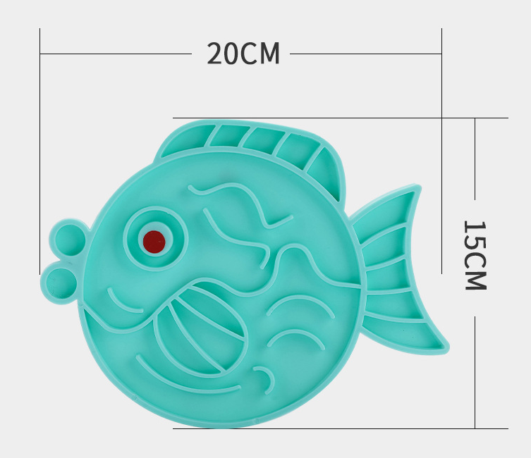 Lustige Fisch-Matte für Kinder – Rutschfeste Silikon-Spielmatte
