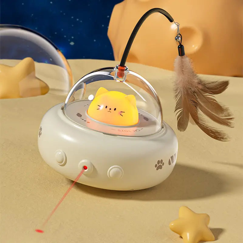 Schwebendes UFO-Laser Katzenspielzeug