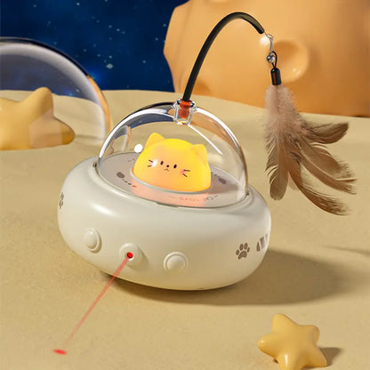 Schwebendes UFO-Laser Katzenspielzeug