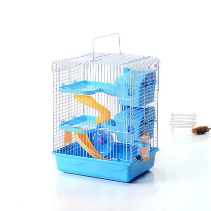 Hamsterkäfig mit Etagen und Trinkflasche – Kompakter Käfig für Nagetiere