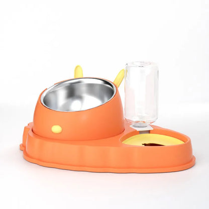 Haustier Futterstation Mit Wasserspender – Niedliche Futterschüssel für Hunde und Katzen