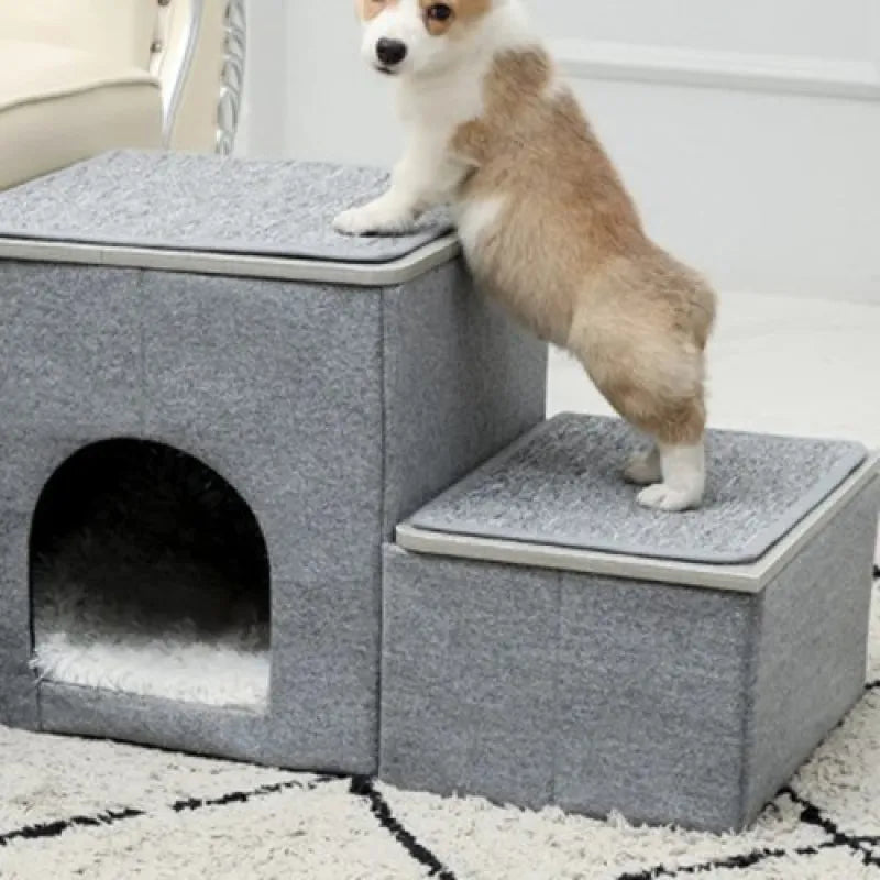 Haustier Treppe und Rampenleiter – Stabil und Zusammenklappbar, für Hunde und Katzen