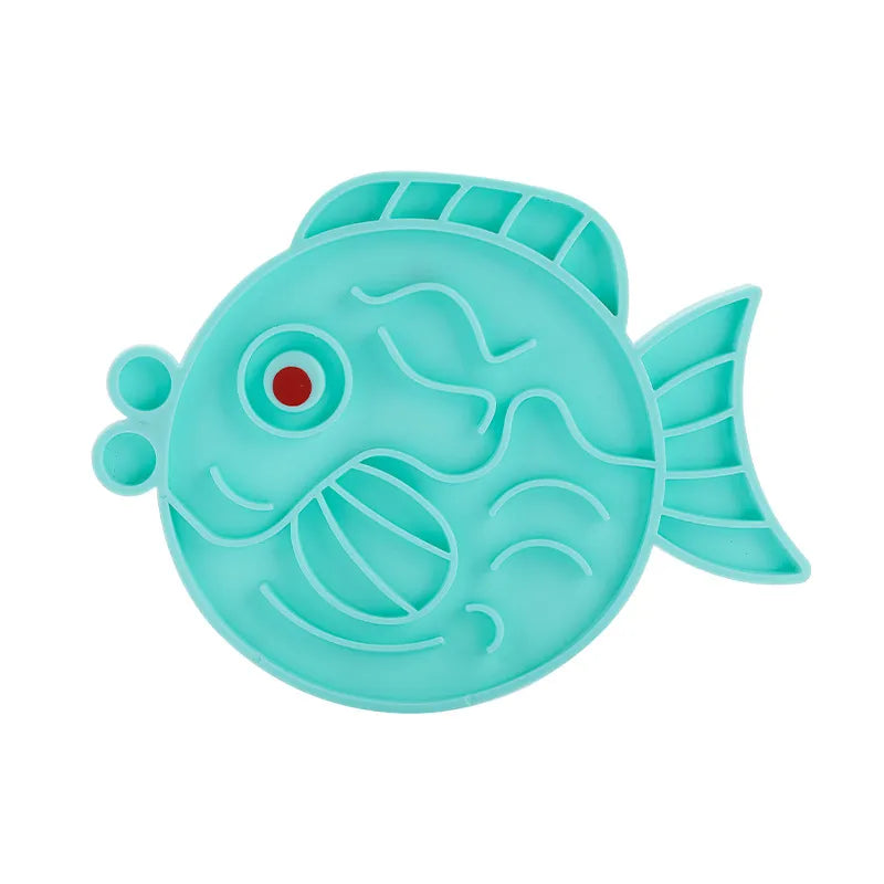Lustige Fisch-Matte für Kinder – Rutschfeste Silikon-Spielmatte
