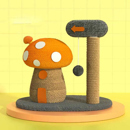 Katzenspielzeug Kratzbaum in Vogel- oder Pilz-Design – Interaktive Spielstation für Katzen
