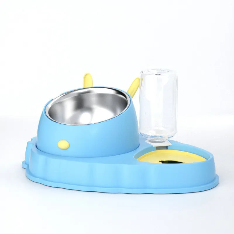 Haustier Futterstation Mit Wasserspender – Niedliche Futterschüssel für Hunde und Katzen