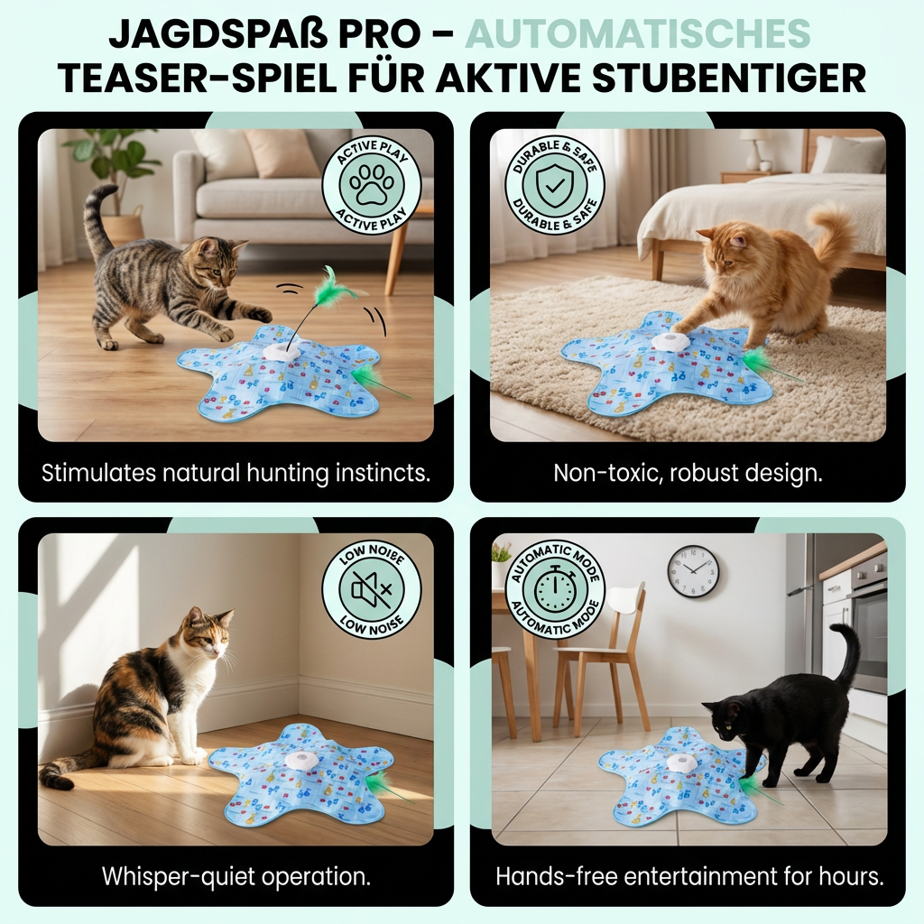 JagdSpaß Pro – Automatisches Teaser-Spiel für aktive Stubentiger