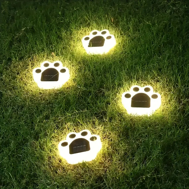 Solarleuchten Im Pfoten-design – Kabellose Gartenbeleuchtung