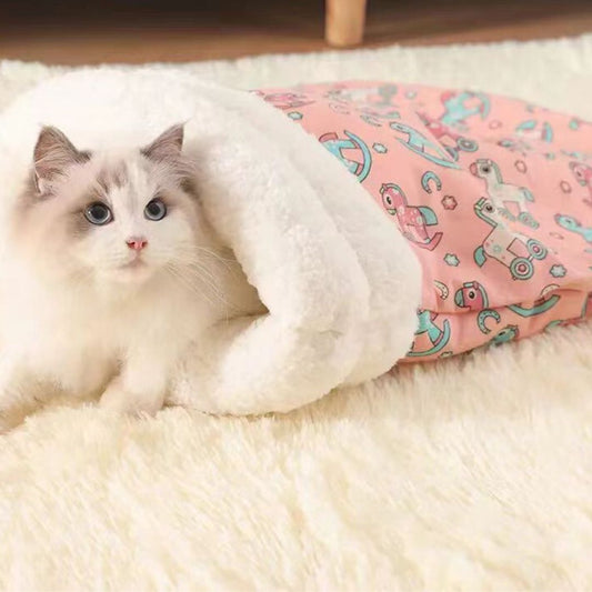 Fluffiges Schlafsack Bett Für Katzen