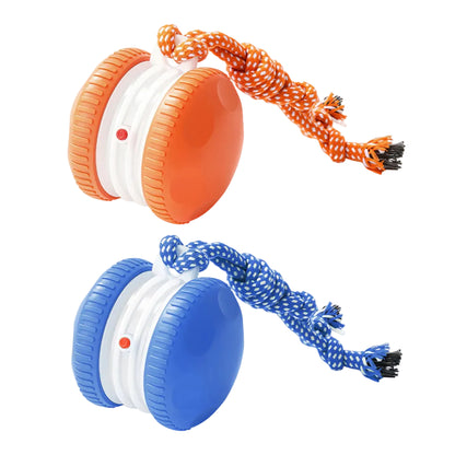 Interaktiver & Robuster Hundeball – Bewegungsspielzeug mit Zugseil in Hundefarben