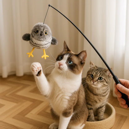 Flatterndes und Zwitscherndes Vogel Katzenspielzeug