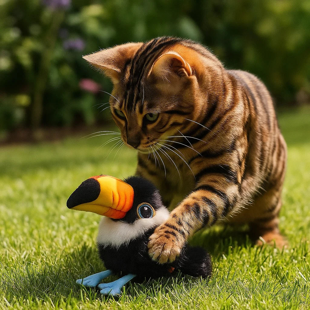 Flatterndes und Zwitscherndes Vogel Katzenspielzeug